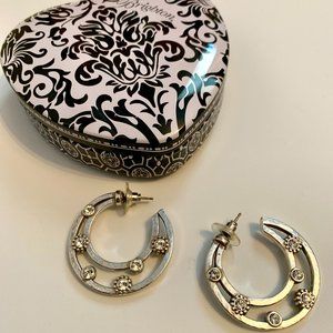 Signature Brighton Silver Hoop Earrings